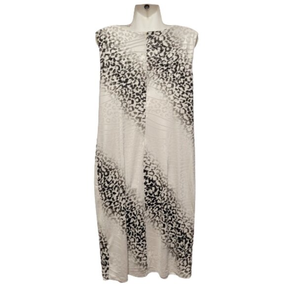 Animal Print Black Grey White Sleeveless Dress Various Sizes L XL XXL - NWOT - Picture 3 of 16